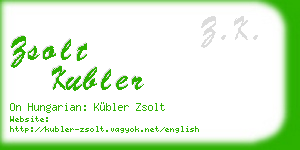 zsolt kubler business card